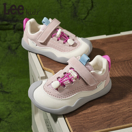 Lee children's shoes spring new children's breathable running shoes girls outdoor sports shoes anti-skid shoes for boys pink 28 recommended foot length 173mm