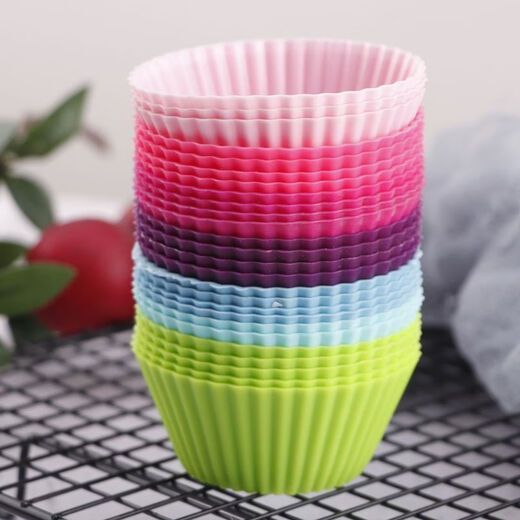 Fantasy Cake Mold Masu Cup Cake Cup Tart Silicone Mold Hair Cake Rice Cake Steamed Cake Mold Household High Temperature Resistant Masu Cup 1 Pack Random Color Food Grade Silicone Material