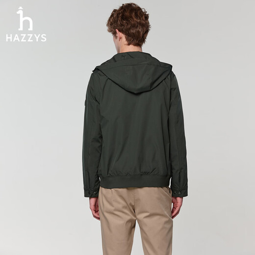 HAZZYS Men's Spring Waterproof Hooded Jacket Men's PHIZ Series Outdoor Casual Men's Jacket