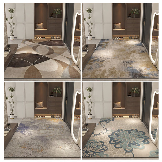 Fantasy Light Luxury Floor Mat Entry Door Mat Entrance Carpet Entry Mat Non-slip Living Room Advanced Entrance Floor Mat Cuttable Annual Ring 120CMx140CM