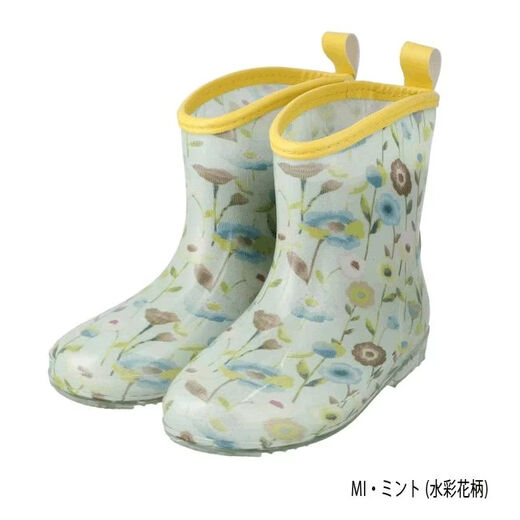 MIKIHOUSE Toddler Shoes Rapochet Rain Boots (15cm-20cm) Children's Long Boots Rain Shoes Waterproof Direct Shipping from Japan SS Sax (Swan Pattern) 16cm (6.4)