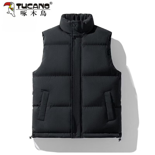 Woodpecker (TUCANO) Autumn and Winter Vest New Solid Color Down Jacket Trendy Casual Thickened Warm Vest Sleeveless Jacket Beige 908 M Recommended 70-95Jin Jin equals 0.5 kg