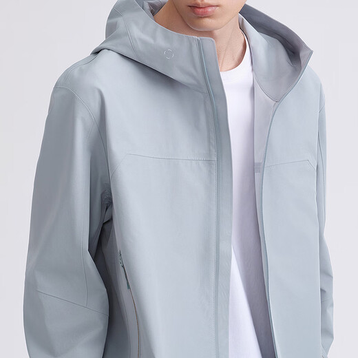GXG Men's Wear The same three-proof functional hooded jacket in the mall 2026 spring new product G26X211033 light blue S