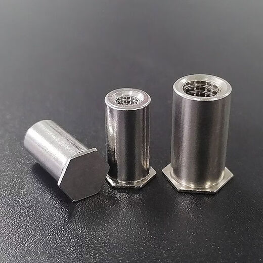 CLCEY stainless steel blind hole pressure riveting stud pressure riveting nut column pressure plate stud rivet column BSOSM2M25M5M6M8 BSOS-M6-201000 bottom holes 8 points 8