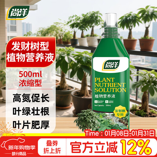 Shangyang Money Tree special plant nutrient solution 500mL flower pot yellowing and falling leaves hydroponic green plant organic flower fertilizer