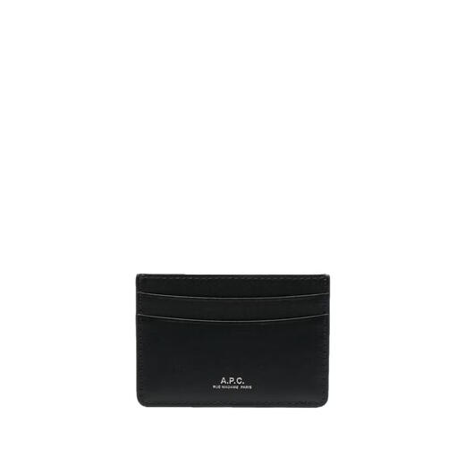 A.P.C. Men's card holder, multiple card slots, built-in multi-function bag, front card slot, double layer, rear card slot, single layer, black BLACK UNI