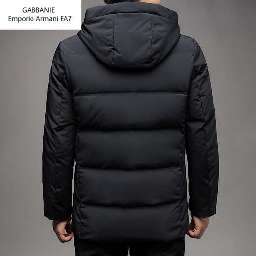 Emporio Armani EA7 Пуховик Armani мужской зимний со съемным капюшоном 90 белый утиный пуховик для папы средней длины теплый и ветрозащитный 08939 зеленый M 170