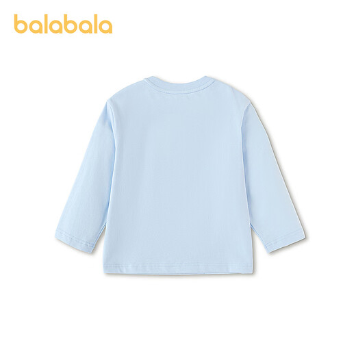 BALABALA Shopping mall same style BALABALA children's long-sleeved T-shirt boys 2026 new spring artistic top ice blue A81530 80