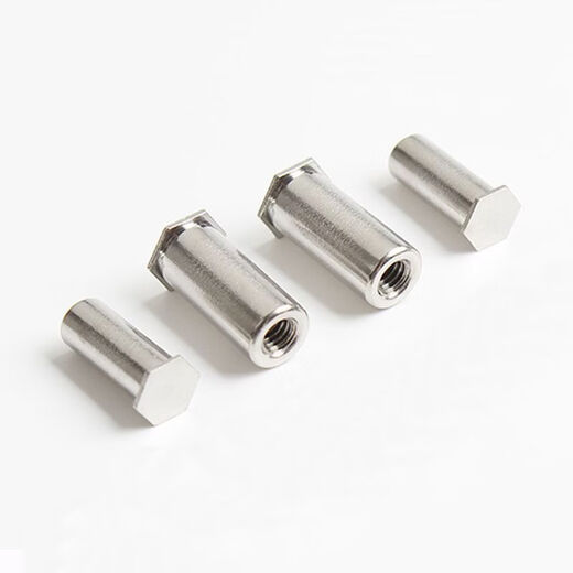Sailotou blind hole pressure riveting stud M4M5M6 stainless steel nut column hexagonal extended fastener BSOS screw extension column point 5M4-102500 bottom hole 7 points 2