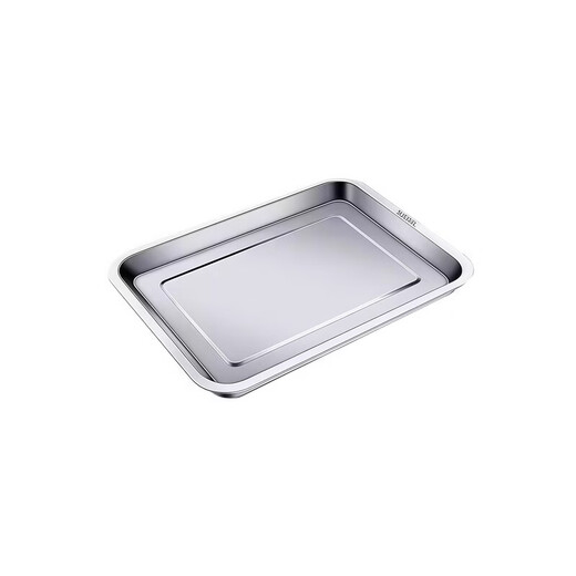 Miaopule food grade 316 stainless steel tray rectangular plate household square plate grilled fish barbecue plate iron baking pan 304 oven 32x22x2cm thickened 316 stainless steel shallow plate