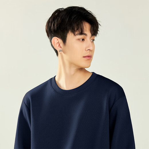 Jeanswest Men's Round Neck Sweatshirt 2026 Year of the Horse Good Luck for the Year of the Horse Spring Style Burgundy Trendy Printed Casual Top Burgundy (Sweet Velvet Apple Chest Logo) M (170) (Full refund for quality issues within 30 days)