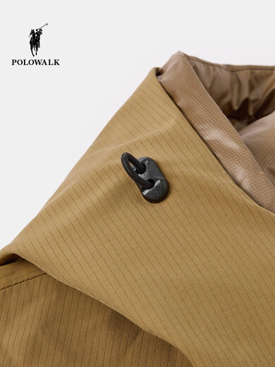 POLOWALK Three-Wear Men's Down Jacket 2025 Winter New Retro Casual Hooded Jacket Earthy Yellow Down Filling Approximately 79g~99.7g M 170/M