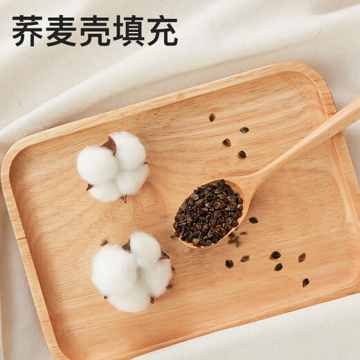 Duolingduo Baby Shaping Pillow Newborn Baby Buckwheat Baby Pillow Correct Sleeping Head Shape Anti-deviation Pillow Xiong Youchengzhu Buckwheat Shell Pillow Core + Cotton Pillowcase (polka dot 25x40x1