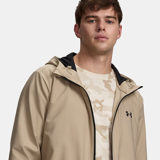 UNDER ARMOR Men's 2026 Spring New Casual Loose Hooded Jacket Sports Outdoor Woven Jacket 6014621-299 S