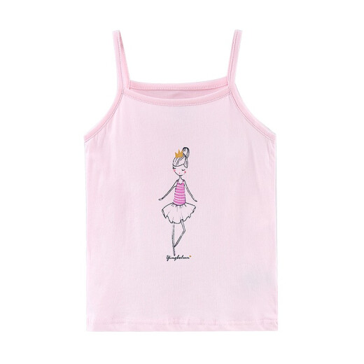 Inborun spring and summer children's vests are worn inside pure cotton girls' camisole vests for small and medium-sized children and older children thin bottoming 61702 pink 130 reference height 115-125cm weight 22-30kg