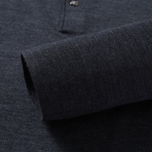 Langdeng autumn and winter men's lapel sweater bottoming shirt men's long-sleeved POLO cardigan