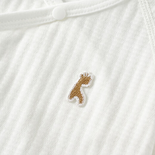 Tongtai (TONGTAI) baby jumpsuit summer pure cotton newborn clothes baby butterfly romper suit monk suit jacquard white 66cm