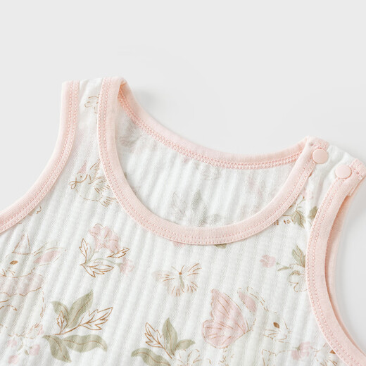 TONGTAI Baby Vest Summer Thin Cotton Children's Belly Protective Vest Boys Shoulder Open Top Girls Bottoming Underwear Purple 110 (No Shoulder Buckle)