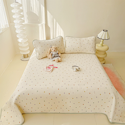 RED DRAGONFLY bed sheet printed bed cover high-end bed sheet for all seasons 200x230cm single piece thickened double sheet quilted strawberry floral 10% Xinjiang cotton + 90% super soft fiber filling single sheet 200*230cm suitable for 1.5/1.8m bed