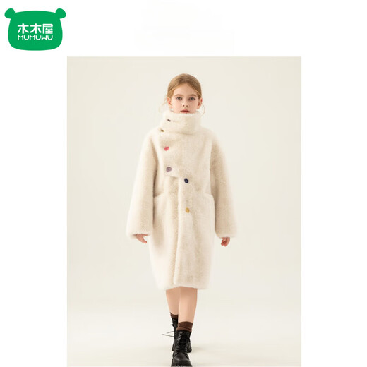 Mumuwu foreign style children's fur coat 2026 autumn and winter new style girls imitation mink fur little girl fur coat mid-length pink 100 height 91-100