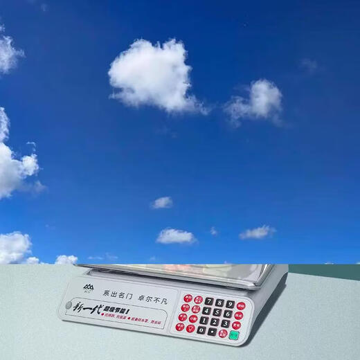 Yusenyi Xiangshan electronic scale commercial 30kgJEC large countertop fruit pricing scale vertical supermarket scale high precision waterproof JE11B upgraded large countertop 30kg5g vertical pole red letter