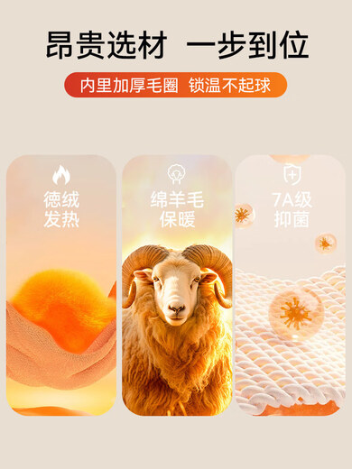 Over-the-knee socks, long knee-protection socks for women, autumn and winter new style, velvet thickened leg covers, imitation cashmere thigh socks for warmth and lengthening, special for pregnant women - wool warmth - 7A antibacterial khaki + coffee + black, one size fits all, 24 newly upgraded pregnant women b