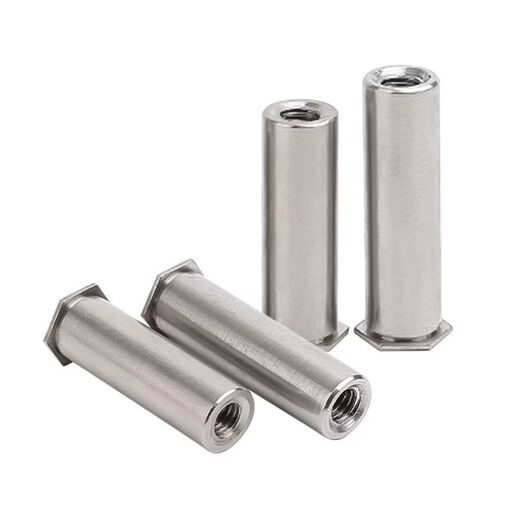 Sailotou blind hole pressure riveting stud M4M5M6 stainless steel nut column hexagonal extended fastener BSOS screw extension column point 5M4-102500 bottom hole 7 points 2
