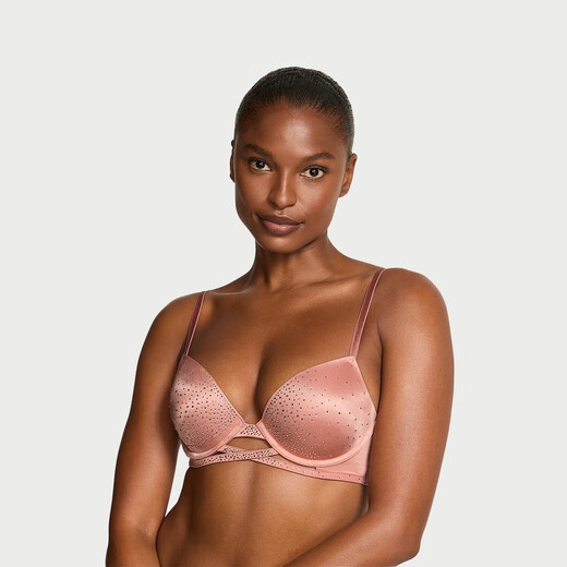 Victoria's Secret Victoria's Secret Fashion Show Series Shiny Rhinestone Decorated 3/4 Cup Push-Up Bra Gift 74Q6 Paint Red 11275950 75B (34B)