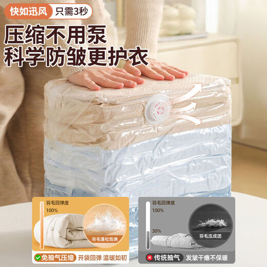 Wing Fantasy Vacuum Compression Bag Air-free Clothing Storage Bag Quilt Luggage Sealed Travel Bag 1 Small Storage Bag Suitable for Sweaters and Down Jackets