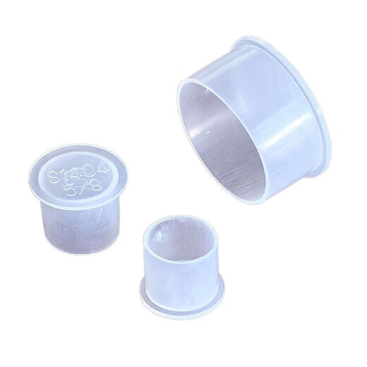 Fantasy white plastic thread protection sleeve round pipe external thread protection accessories G series thread anti-collision cap light yellow UN11/16100 pcs