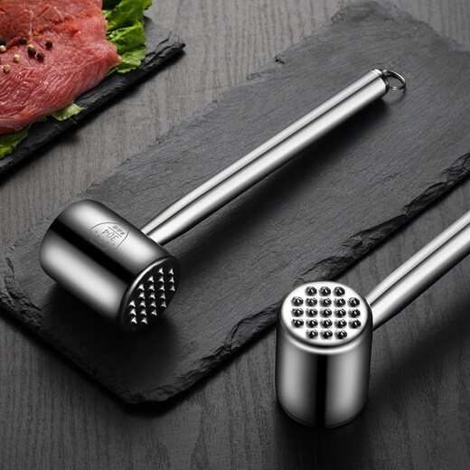 Woxuan meat loosening hammer 316 stainless steel steak special hammer kitchen household 304 beef hammering and breaking tendon smashing hammer 304 stainless steel meat hammer