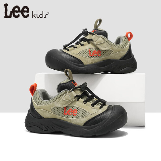 LEE KIDS children's sports shoes men's and women's running shoes 26 spring new running shoes non-slip wear-resistant running shoes casual shoes military green 26 inner length 16.8cm suitable for feet 15.8-16.3cm long
