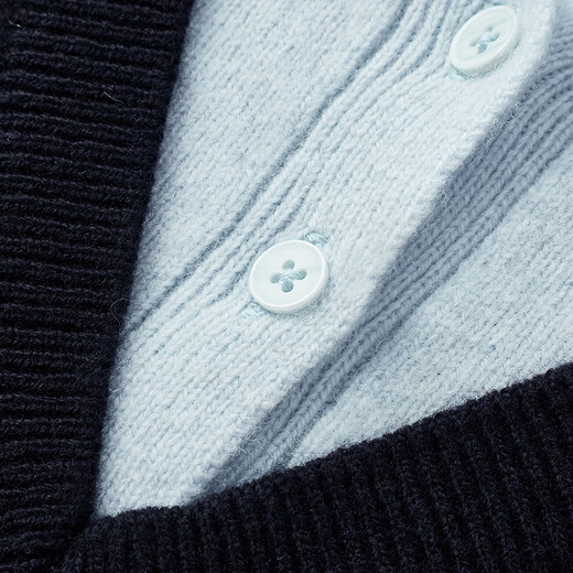 EICHITOO fake two-piece college style navy blue sweater 2025 winter new women's long-sleeved sweater ENZAJ4Q047A navy blue inlay 52 M