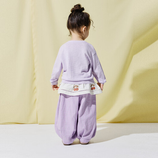 Papa new product crawling spring children's fart curtain girls woven embroidered fart curtain modern style casual versatile white one size