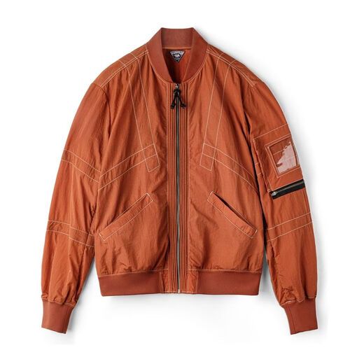 Madden Workwear Fire Pulse MA1 Jacket Bomber Bomber Pilot Jacket Thin Baseball Jacket Men's Spring Brick Red + Thunderbird Chapter S