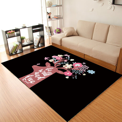 Fantasy Girl Heart Pink Carpet for Bedroom Machine Washable Rectangular Blended Floor Mat Living Room Foyer Household Carpet A+ Fortune Deer 3D 50x160 cm Promotion
