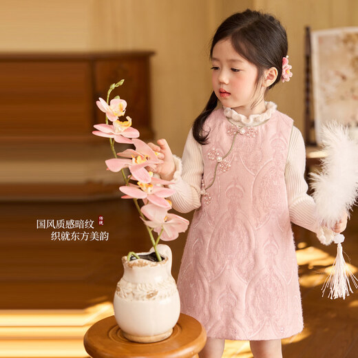 LUSON children's clothing baby new Chinese style dress for women 2026 new style girl's rich Chinese style New Year's princess dress