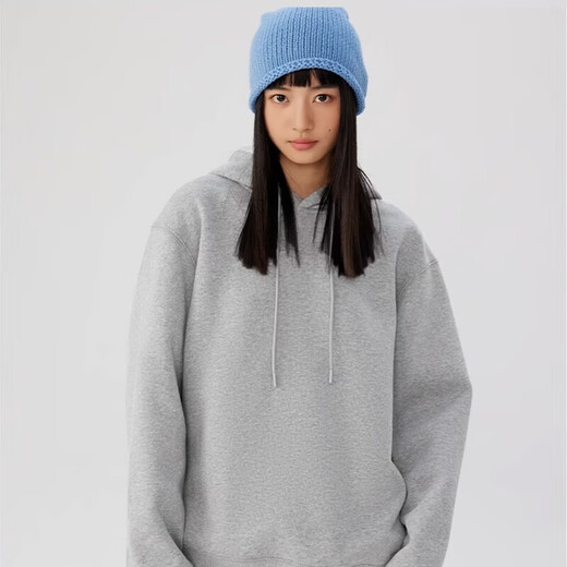 MINISO retro sweatshirt men's hooded spring long-sleeved jacket heavyweight high-weight casual style American handsome men's top white (mt American short crotch winning bid) M /170 (same style for men and women)