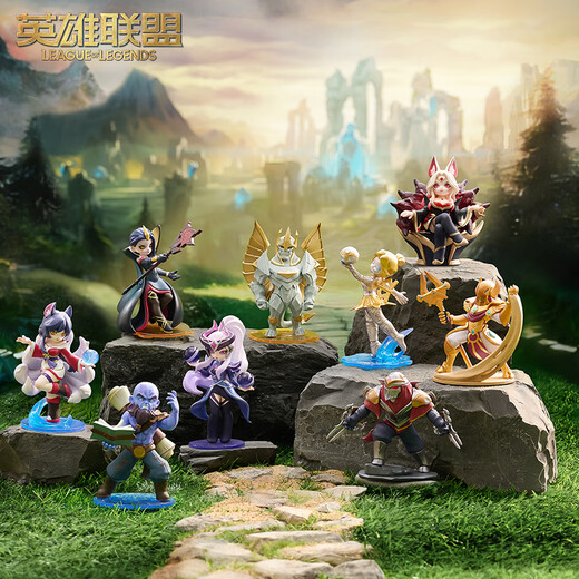 League of Legends Bubble Mart co-branded mid-lane duel series figurines blind box trendy ornaments LOL game peripheral New Year gifts end box (including 8 single boxes) mid-lane duel series