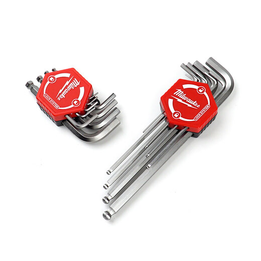 Milwaukee hexagonal wrench set combination extended ball head hexagonal 1.5-10mm 9-piece set ball head hexagonal wrench