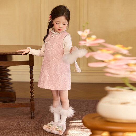 LUSON children's clothing baby new Chinese style dress for women 2026 new style girl's rich Chinese style New Year's princess dress