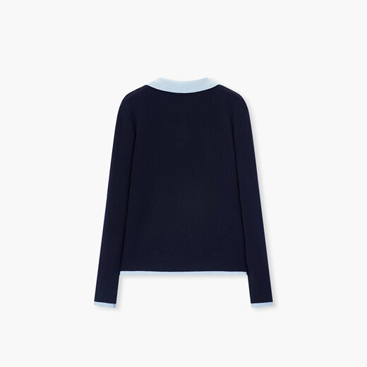 EICHITOO fake two-piece college style navy blue sweater 2025 winter new women's long-sleeved sweater ENZAJ4Q047A navy blue inlay 52 M