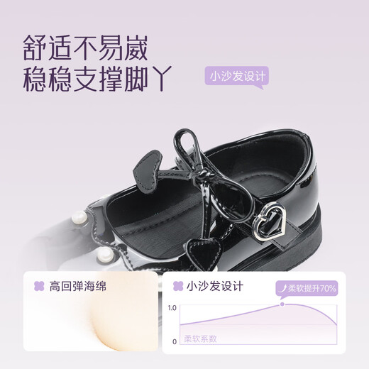 Tongmeng Sunny Girls' Single Shoes Princess Shoes 2026 Spring New Children's Small Leather Shoes Black Dress Shoes Girls Fashion Shoes