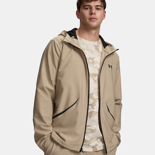 UNDER ARMOR Men's 2026 Spring New Casual Loose Hooded Jacket Sports Outdoor Woven Jacket 6014621-299 S