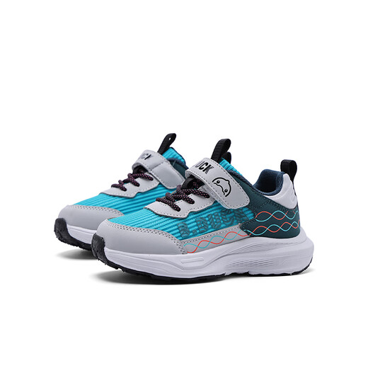 B.Duck Little Yellow Duck Children's Shoes Children's Sports Shoes 2026 Spring New Outdoor Shoes for Boys and Girls Cushioning Mesh Hiking Shoes Green/Grey Size 26 Foot Length 15.6-16.1cm
