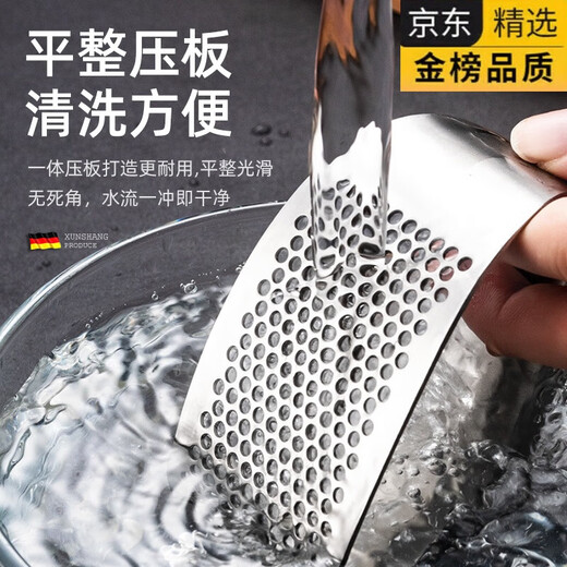 Tuojin German ring garlic press 304 stainless steel household small manual garlic press, minced garlic, minced garlic mashing artifact, straight garlic press