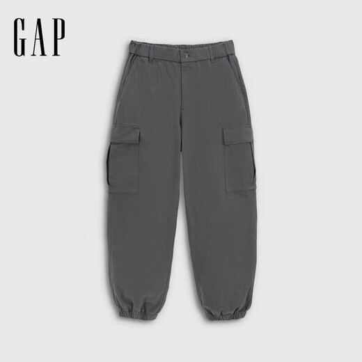 GAP Men's 2026 Spring New Workwear Pocket Elastic Waist Casual Loose Straight Leg Trousers 854017