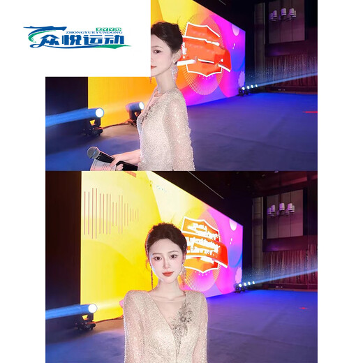 ZKHE high-end banquet host evening dress, female sense, light luxury, niche atmosphere, art exam performance costume, sequined annual meeting, silver white M