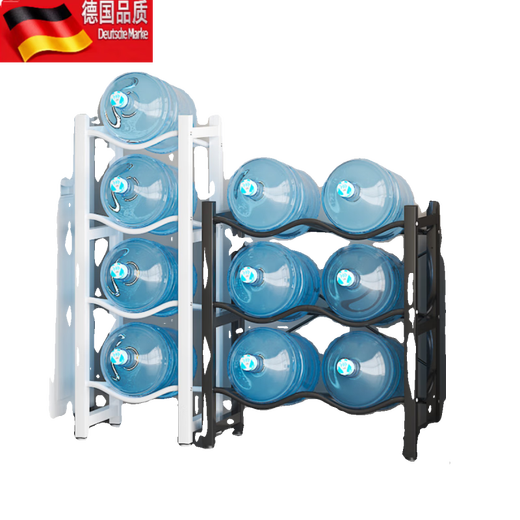 Tuojin single row double row multi-layer bucket rack mineral water storage rack office pure water bucket rack bottled water stand rack single bucket five layers - black