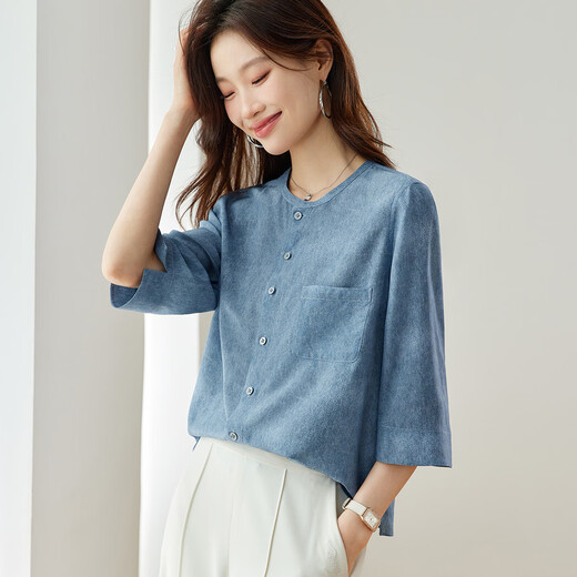 Shexi (Srcr) 16 Mumi crepe de chine 100% mulberry silk shirt women's spring and autumn high-end silk top